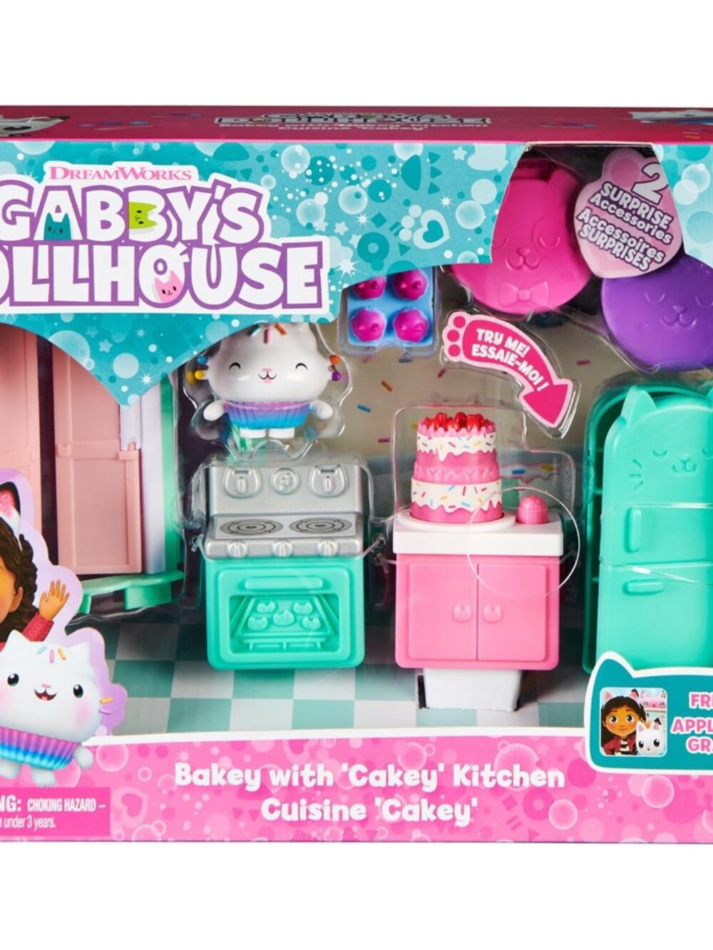 Gabby’s Dollhouse, Bakey with Cakey Kitchen with Figure and 3 Accessories, 3 Fur - Picture 2 of 9